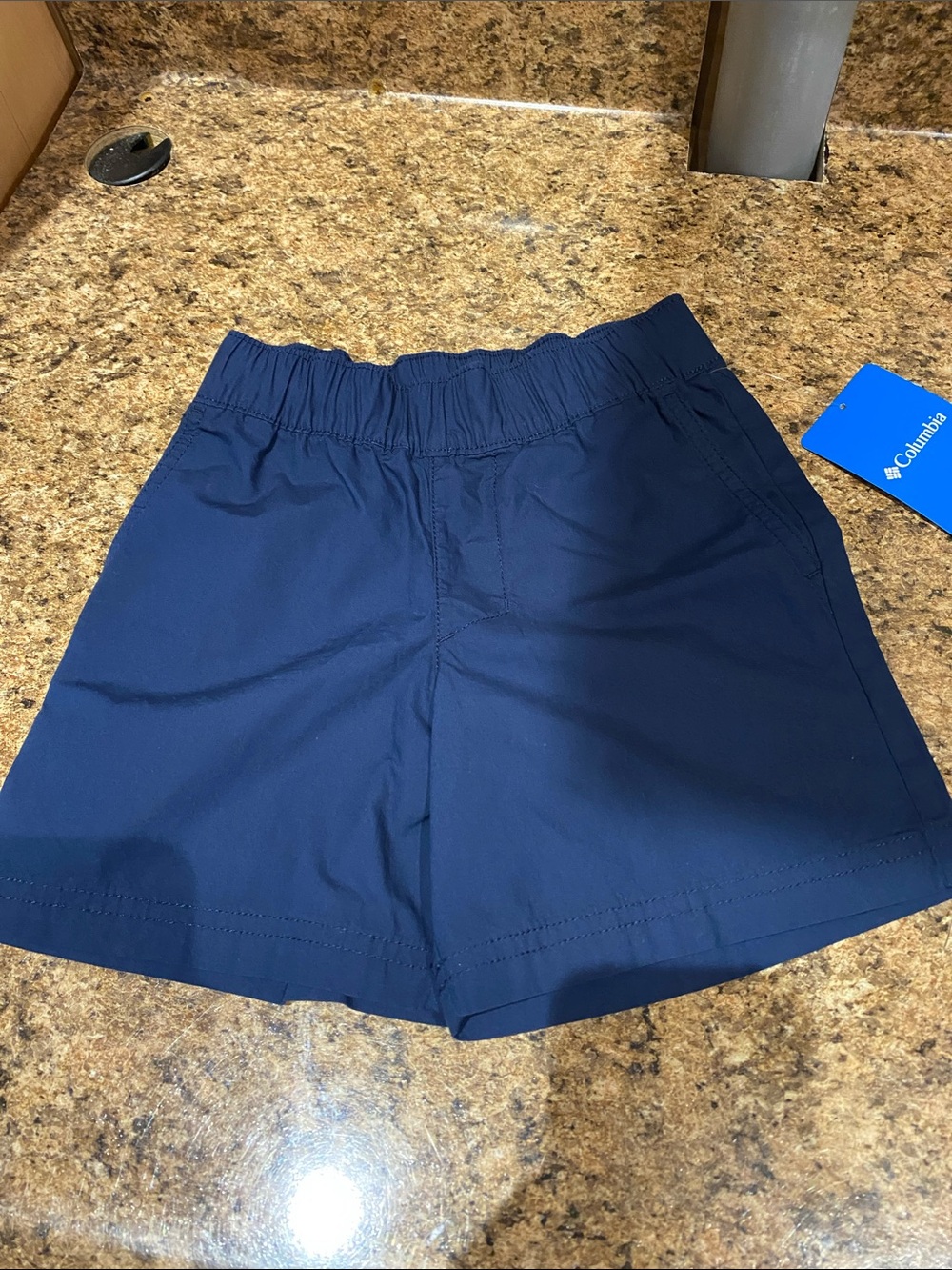 Columbia Youth Navy Elastic-Waist Shorts
